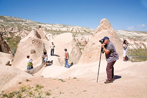 Exploring the world-famous unearthly landscape of Cappadocia.